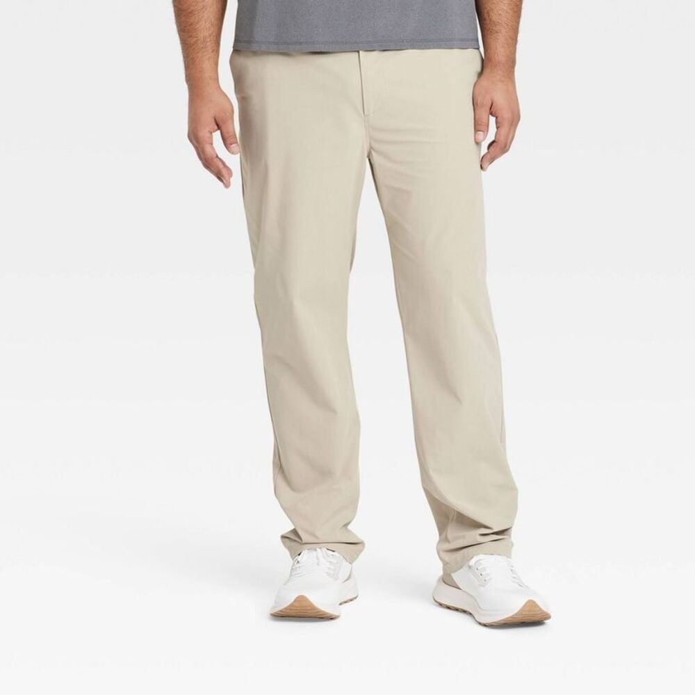 Men's Lifestyle 360 Moisture-Wicking Big Trouser Pants - Almond (40x32)